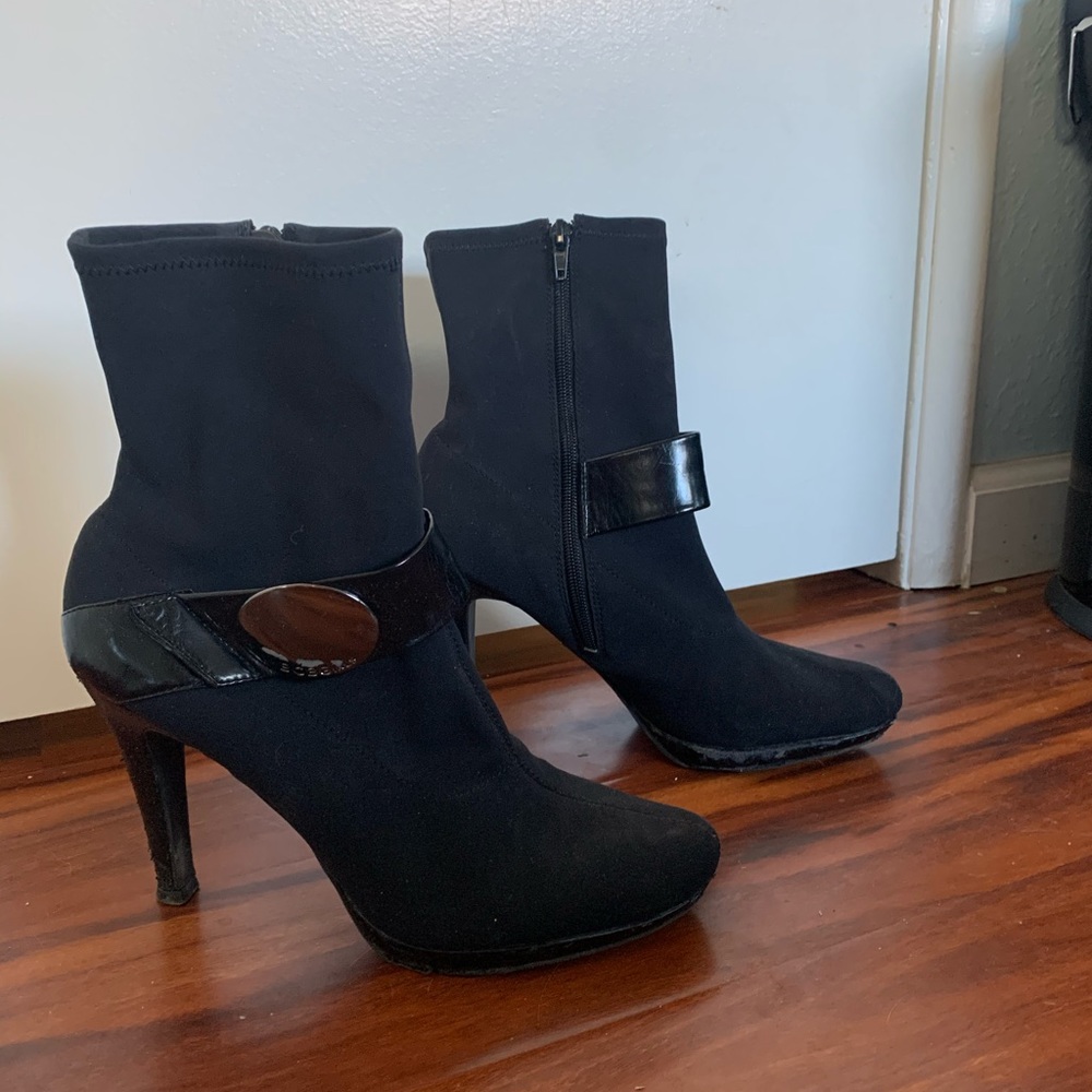 bcbg sock heeled boots